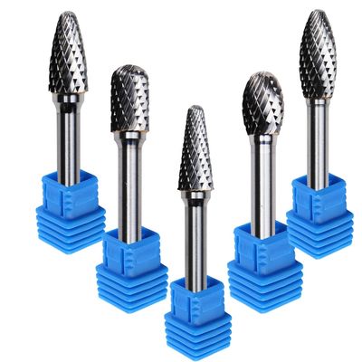 6mm Loại A Sa Tungsten Carbide File quay 1/8 Chân dài Cắt đôi một lần