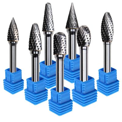 Cắt đôi Dụng cụ không khí cực dài Carbide Rotary Burr 0,5mm