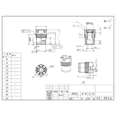 YG8 YG9C Tungsten Carbide Nozzle cho khoan PDC 7-13mm đường kính lỗ