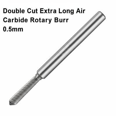 Cắt đôi Dụng cụ không khí cực dài Carbide Rotary Burr 0,5mm