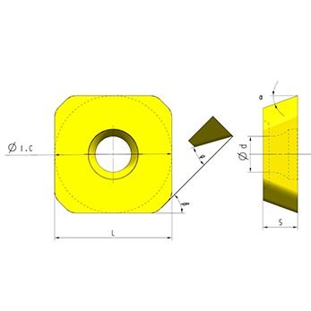 Mảnh tiện phay CNC chính xác với góc 20° ±0.025 dung sai và chiều dài 13.308mm cho độ ổn định cao