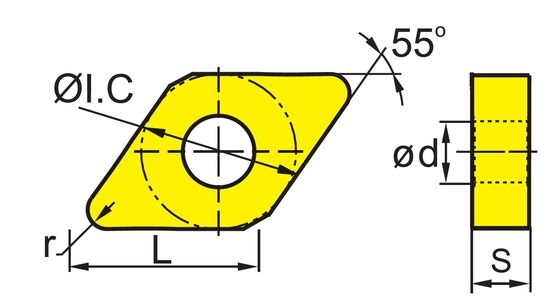 DNMG CNC hiệu quả cao với góc 55 ° D và góc 0 ° N cho quay chính xác trong thép và thép không gỉ