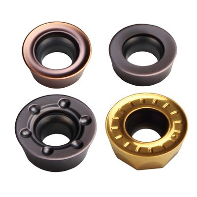 Chèn CNC RDMT bền với góc 7° và độ khoan dung ±0,08-±0,18 cho chế biến chính xác