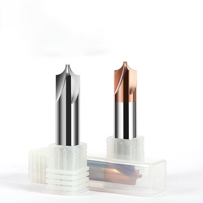 4-Flute Tungsten Carbide End Mill với bán kính bên trong 55 độ và kích thước hạt 0,6um cho đường kính cắt D4 đến D16