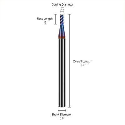 Dao phay ngón hợp kim vonfram cacbua 4 me, phủ nACo4, dùng gia công thép không gỉ