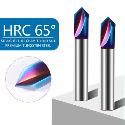 65° 2 Flute Chamfering Tool with 90° Angle Tungsten Carbide Milling Cutter cho thép không gỉ