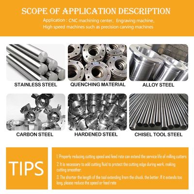 65° 2 Flute Chamfering Tool with 90° Angle Tungsten Carbide Milling Cutter cho thép không gỉ