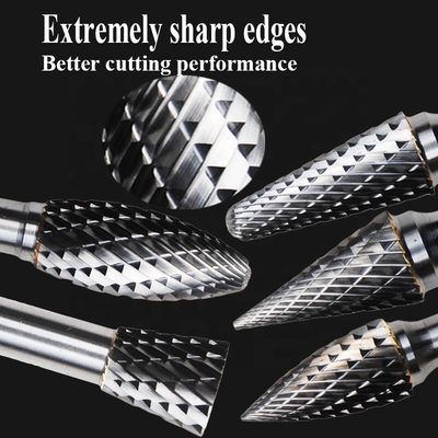 12 Collet Đơn cắt đôi Carbide Tệp quay vòng Hình dạng xoay Loại B