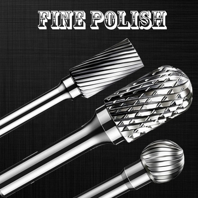 12 Collet Đơn cắt đôi Carbide Tệp quay vòng Hình dạng xoay Loại B