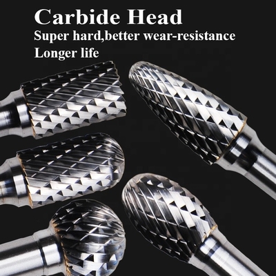 3mm 6mm Vonfram thép Yg8 Carbide Burr quay cho máy cắt lõm hình cầu gỗ