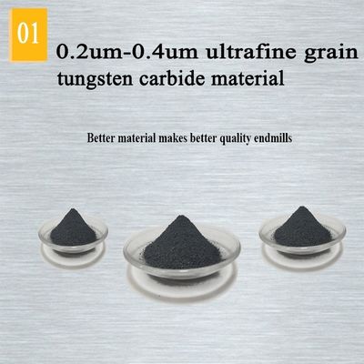 200mm Cắt cực dài Endmill Sáo Vonfram Carbide Rắn Cnc Brazed