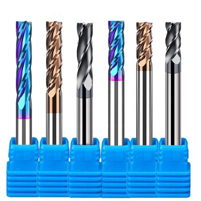 Máy cắt mô-đun bánh răng hoàn thiện CNC Hai ống Tungsten Carbide End Mill 0,5mm