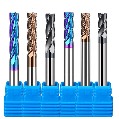 Vonfram rắn Cnc Carbide End Mill 60 Hrc Metal 3 4 Flute 20mm